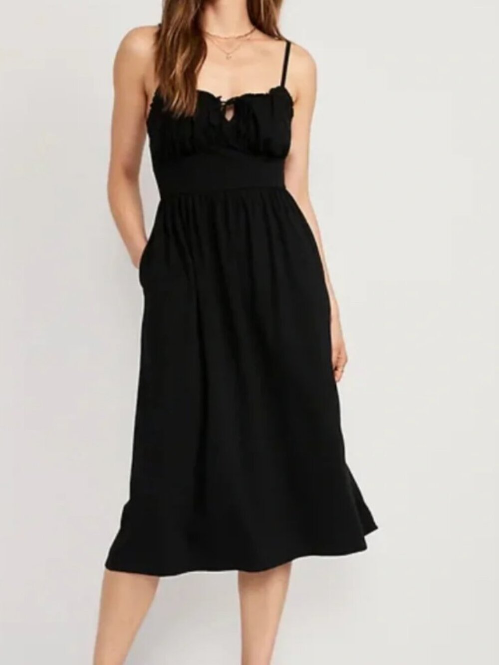 Old Navy - Waist-Defined Smocked Tiered Midi Cami Dress
